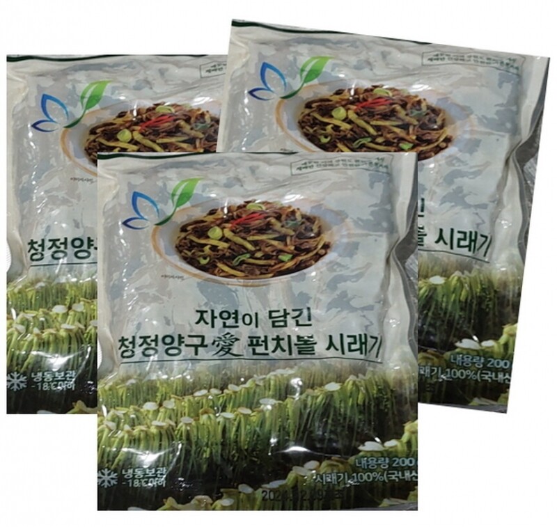 청정양구애,청정양구애 펀치볼 시래기 (냉동, 200gX17봉),홈쇼핑 판매상품